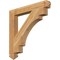 Ekena Millwork Merced Arts & Crafts Rough Sawn Bracket, Western Red Cedar, 4"W x 32"D x 32"H BKT04X32X32MRC03RWR - alternate 1